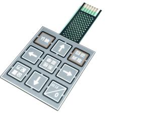 Rear Surface Printing ESD Shielding Membrane Panel Switches With Flat Keys