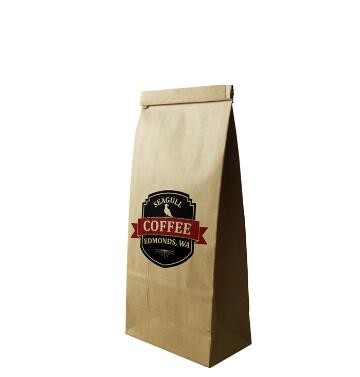 Eco Friendly Customized Logo Promotional Stand Up Kraft Paper Bag for Coffee/Tea Packing