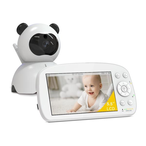 5.5 Inch 1080P Wireless Baby Monitor with Pan Tilt Night Vision