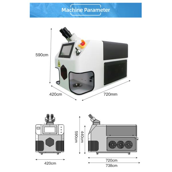 High Power 200W Handheld Fiber Laser Desktop Mini Portable Gold Welding Machine