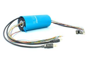 Electrical Separate USB Slip Ring With Through Bore 25.4mm