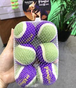 Wilko 6 pack Train Tennis Balls Dog Toy 2.5inch