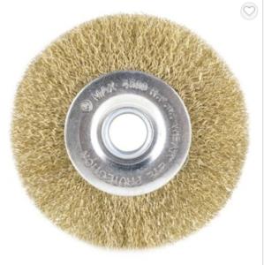 China Brass Copper Coated Drawing Drum Wheel Wire Brush on sale