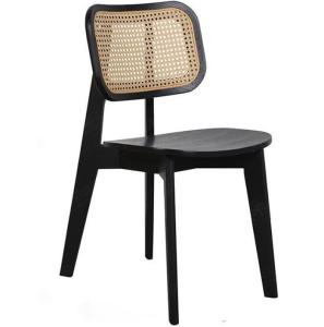 Buy cheap Solid Wood Dining Chair with Foldable Rattan Design A Classic Addition to Your Restaurant product