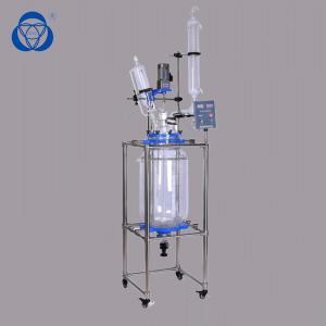 Chemical Lab Glass Reactor , Jacketed Lab Reactors 20L 50L 100L 200L
