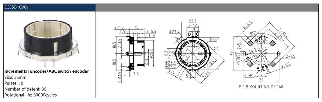 China Factory Rotary Encoder Switch with Analog Output for Compact Systems