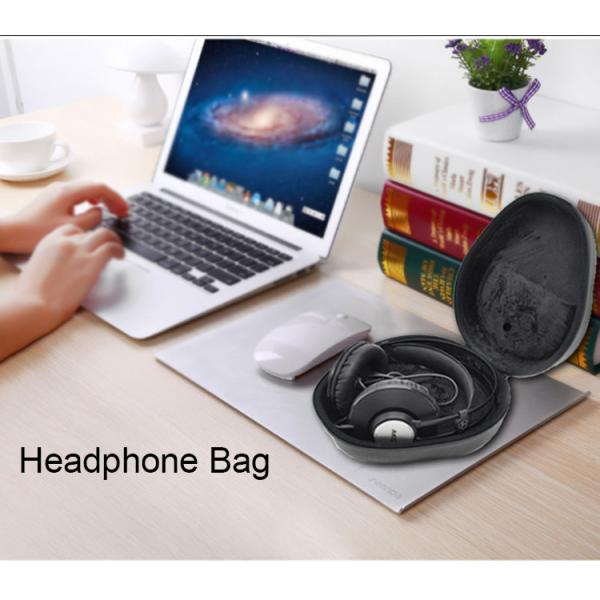 Customizable Water Resistant EVA Headphone Case With Double Open Metal Zipper