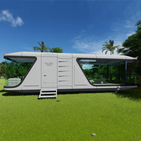 10 Tons Luxury Mobile Capsule House With Kitchen With Balcony