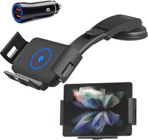 phone Car Holder Wireless Charger 9V 1.67A For Samsung Galaxy Z Fold 2 / S21