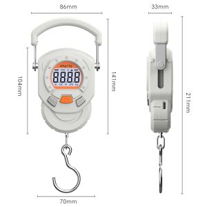60kg Portable Handheld Electronic Hanging Scale Rechargeable Digital Baggage