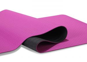 China Rose Red Biodegradable Yoga Mat , Latex Free Yoga Mat Non Slip Surfaces on sale