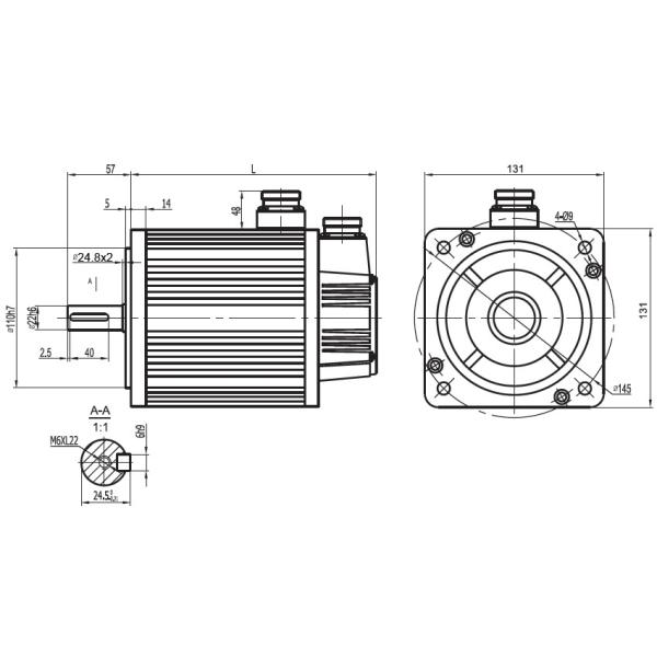 3.8KW AC servo motor 130ST-M15025 2500RPM 15Nm
