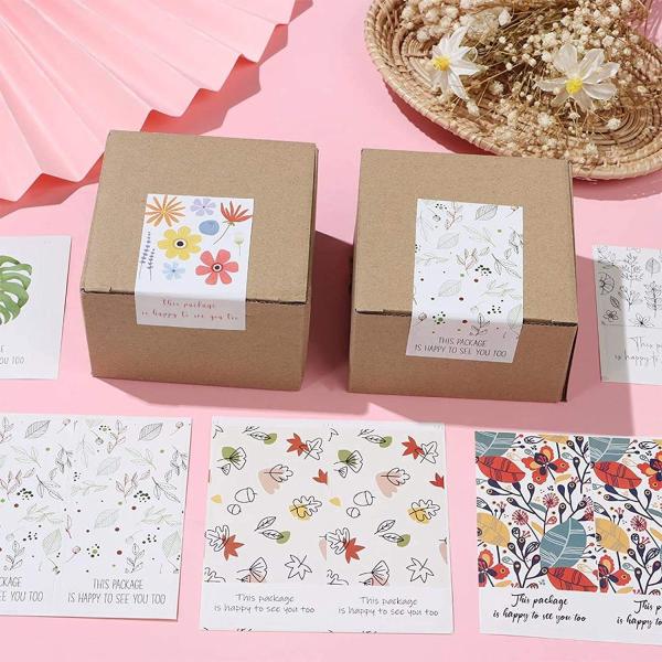 Custom Die Cut Rectangular Security Seal Sticker Waterproof Gift Box Sticker