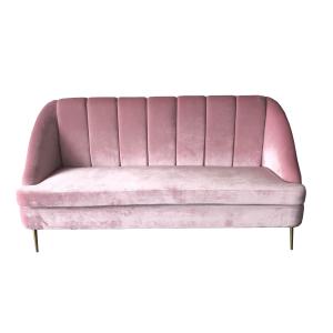 China Wholesale New model pink couch velvet upholstery living room sofa furniture for wedding rental sofa on sale