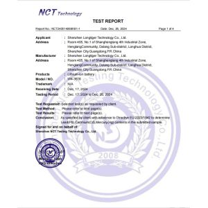 ShenZhen Longtiger Technology Co., Ltd. Certifications