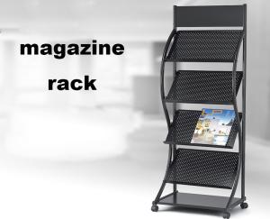 China Brochure Magazine Display Shelf , Portable Brochure Display Stands With Logo Design on sale