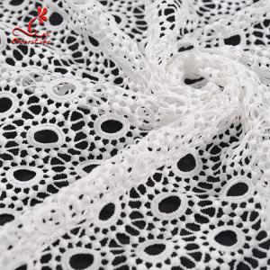 Buy cheap African Style Guipure Water Soluble Lace 100% Polyester Milk Silk Embroidered Fabric product