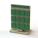 Shop Two Sides Table OEM Rotating Display Stand With 18-24 Metal Hooks And Top