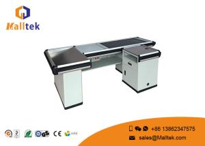 China Aluminum Alloy Grocery Store Checkout Counter Flexible With Conveyor Belt on sale