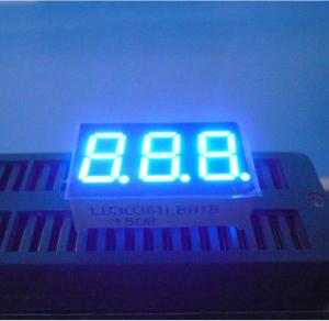 Buy cheap 0.36 Inch Numeric LED Display , Blue 3 dight 7 Segment Led Display 80mcd - 100mcd product