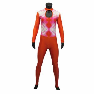 Buy cheap Long Sleeve Style Inline Skate Clothing Orange Skating Skin Suit For Lady product