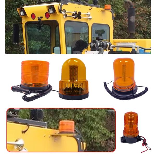Plastic 12V 24V Led Flashing Beacon Warning Light for Car Truck School Bus Forklift Industry Agriculture Traffic Diversion Magnetic