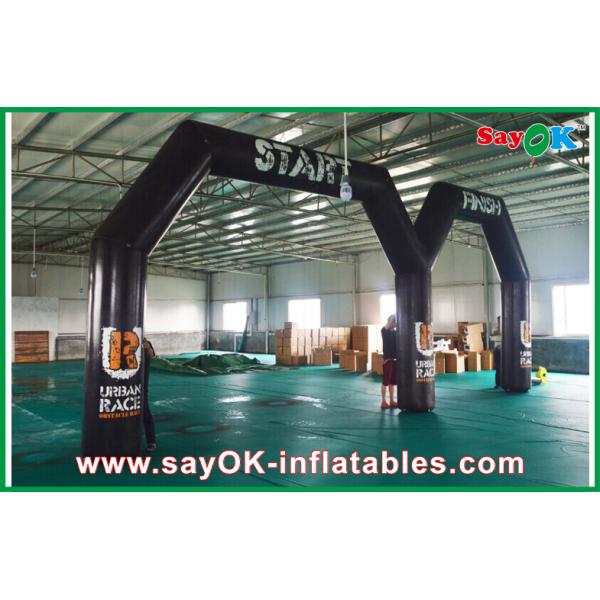 Party City Balloon Arch Customized Logo Pring Inflatable Start Finish Line With Double Arch