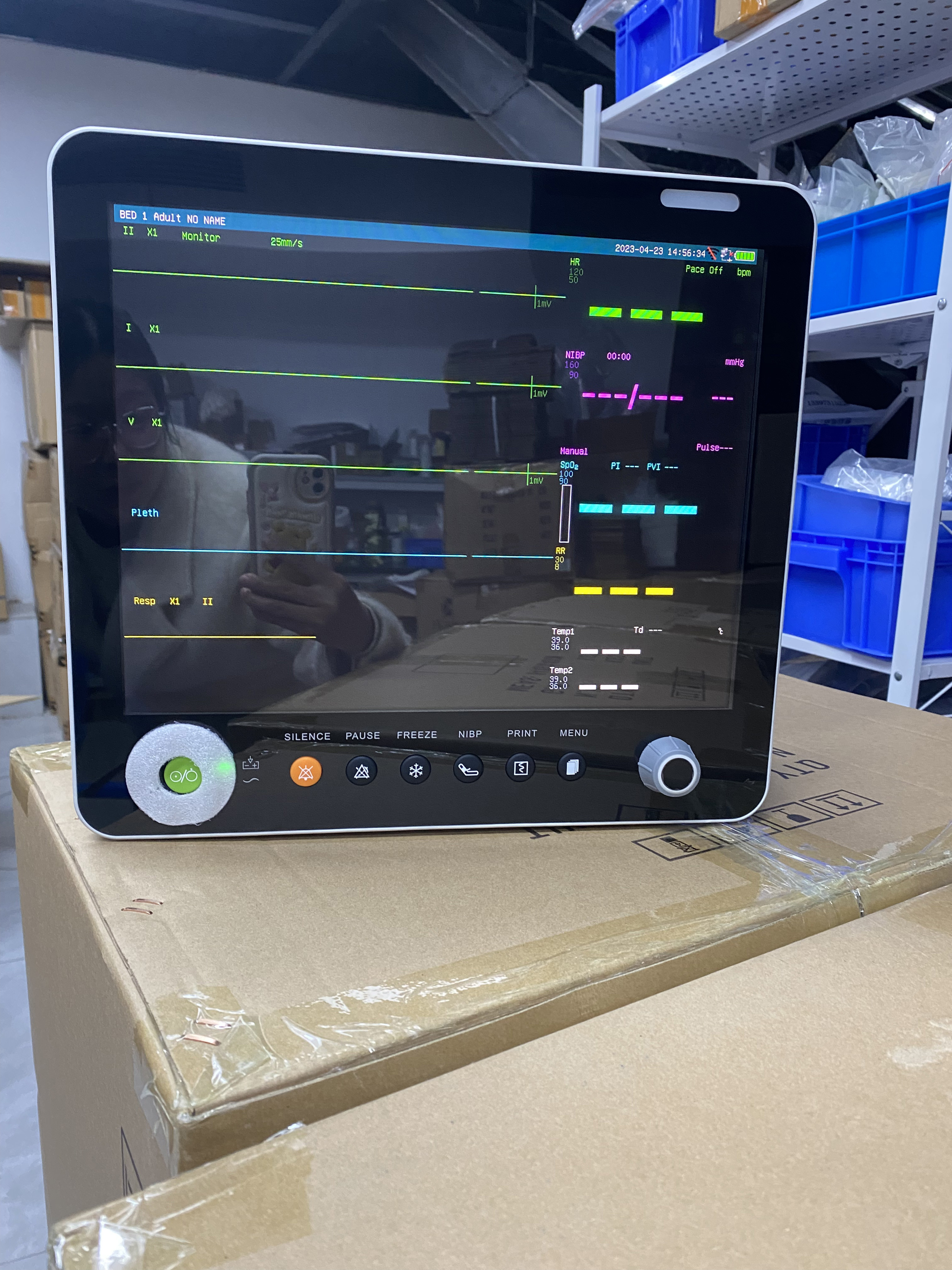 High Performance Multi Parameter Patient Monitor ECG/ HR/ RESP/ SPO2/ NIBP/ Temp