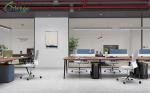 Productive Work Environment Open Space Office Workstation with 2 Shelves and 2