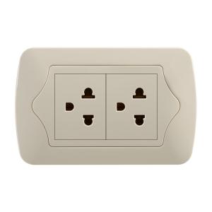 Buy cheap American Standard 2 Gang Socket Twin Switched Socket Outlet Long Usage Life product