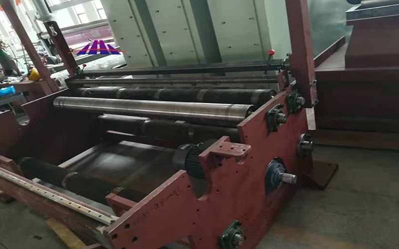 Multifunctional Fabric Roll Slitting Machine , Fabric Rewinder 5.5KW