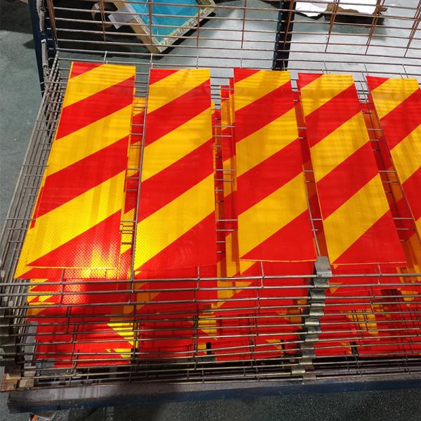 Quality Reflective Rear Marking Aluminum Plate Board with Warning Sticker for Heavy Vehicles for sale
