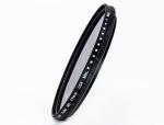 Black Frame Optical Glass Variable ND Filter , ND2-ND400 Adjustable ND Filter