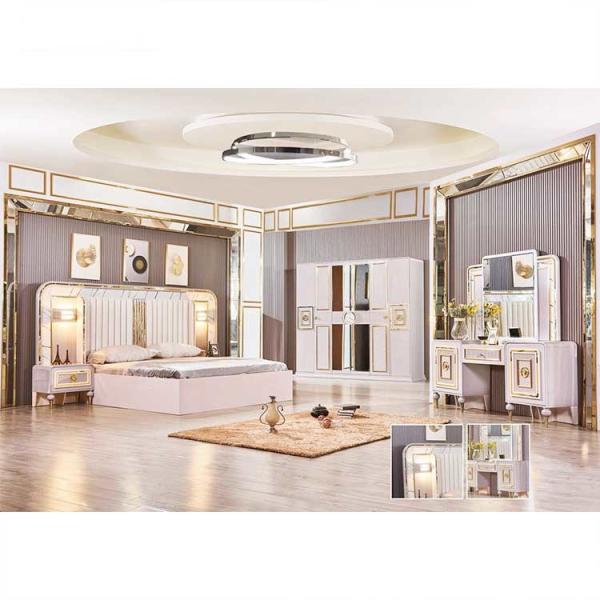 Quality Environmental Bedroom Sets Furniture With Soft Headboard Simple Assembly for sale