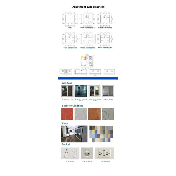 Double wing folding room triple area decoration can be expanded removable mobile container house mobile house