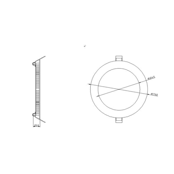 SMD2835 led panel light round shape