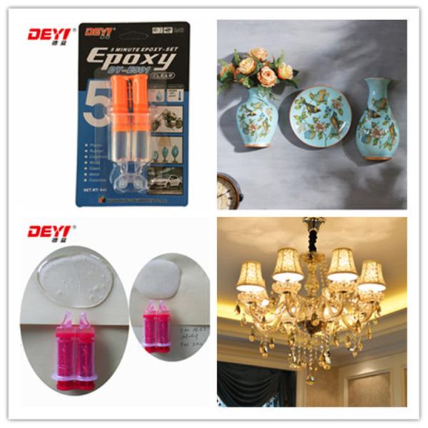 5-Minute Curing Crystal Epoxy Resin Adhesive ISO9001 Certified and Transparent Finish