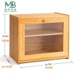 Multifunctional Double-layer Bamboo Storage Box For Bread Storage
