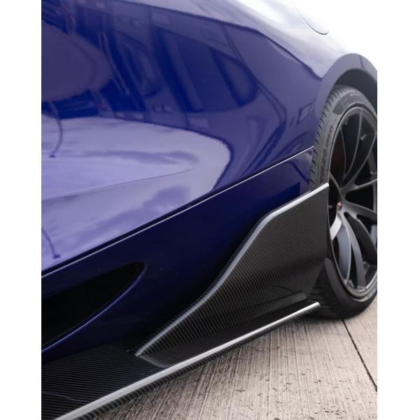 Blue 720s Wide Body Kit McLaren Carbon Fiber Front Lip Diffuser Spoiler Kit