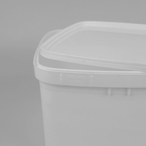 Quality 3 Liters Transparent Rectangular Plastic Bucket With ISO9001 for sale