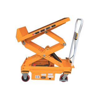 Buy cheap 45 Degree Mini Mobile Portable Electric Scissor Lifting Table Trolley Hydraulic 800kg product