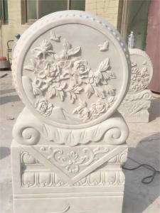 China Balloon Style Custom Marble Sculpture Garden Gate Decorated on sale