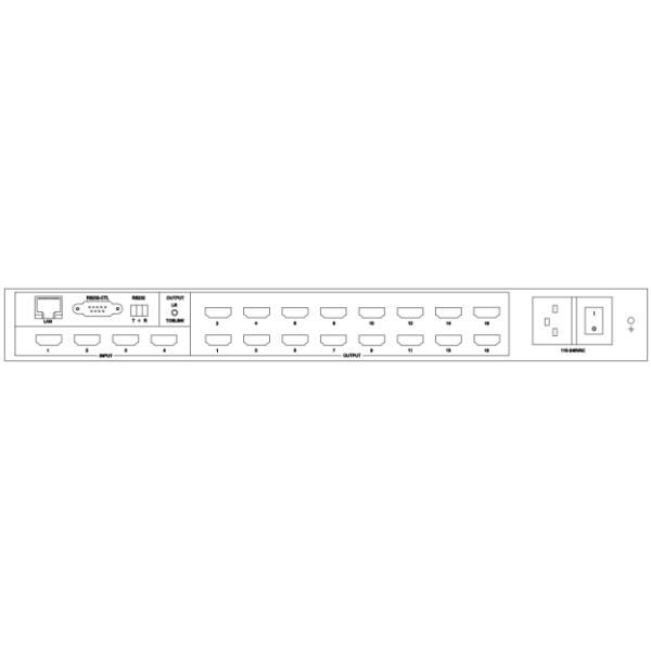 3x3 hdmi video wall processor with 4 Input 9 Output