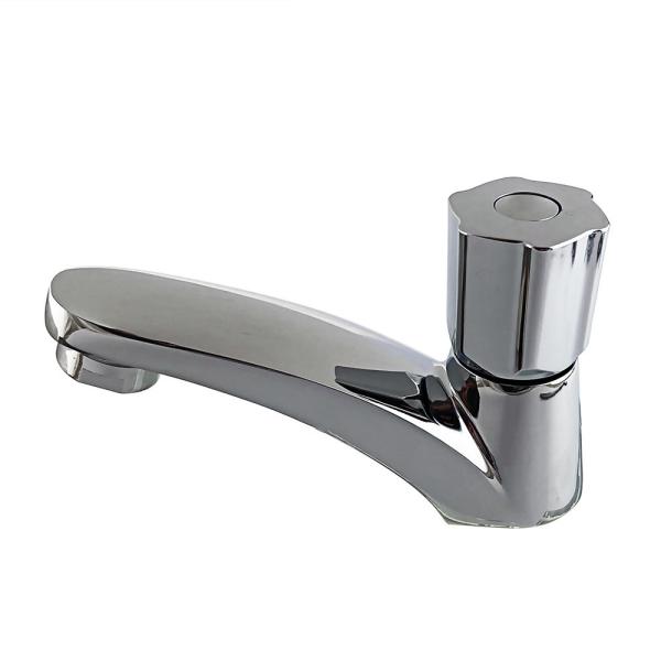Quality Zinc Stylish  Bathroom Single Cold Water Basin Taps In Chrome for sale