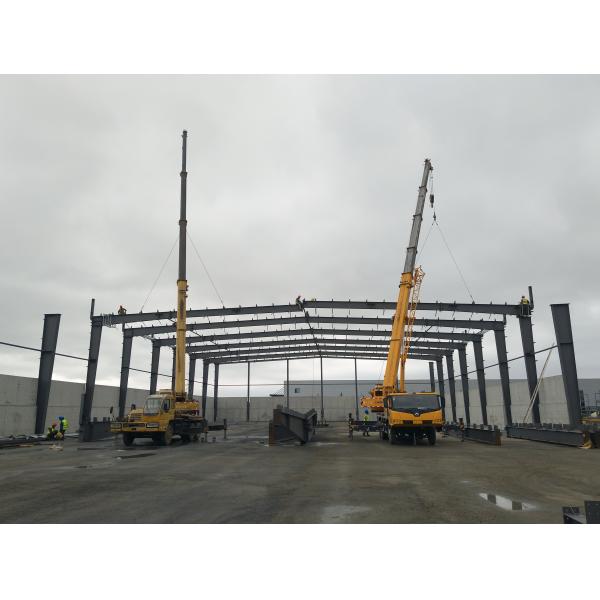 Prefabricated Steel Workshop with 50 Years Warranty 50-200mm Sandwich Panel Thickness and 0.5-1.0KN/m² Snow Load