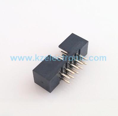 Quality Dual row straight box header connector, 2*5pin headers for sale