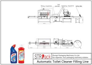 Compact Toilet Cleaner Filling Machine Liquid Detergent Filling Machine High Efficiency