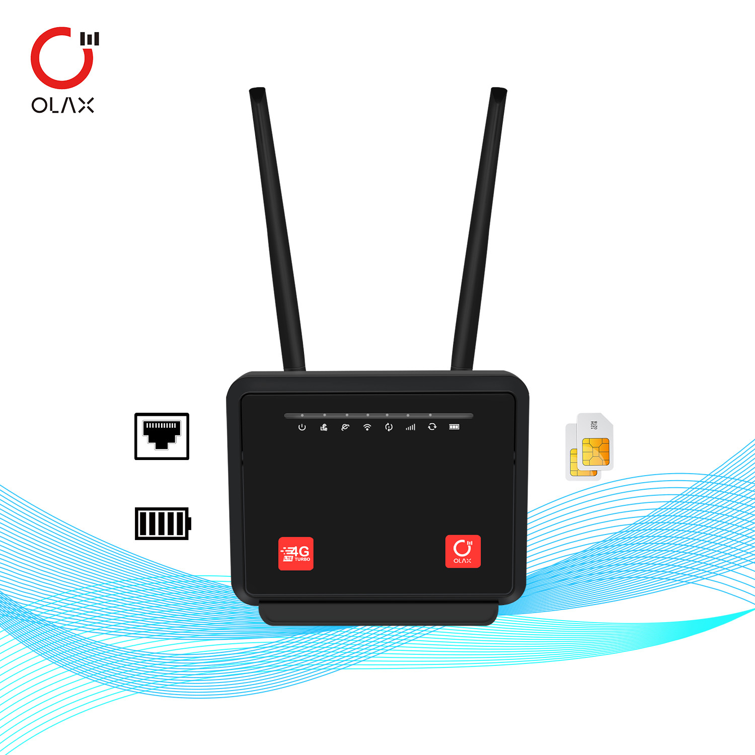 OLAX MC60 Unlocked Mobile Hotspot VPN 4G Wireless router 4 RJ45 wifi modem B3B5B7B8B20B40 N41 4g wifi router
