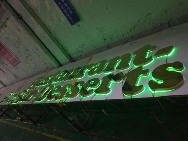 Quality Restaurant Led Backlit Letter Sign M4 Screw Mount Reverse Channel Letters for sale