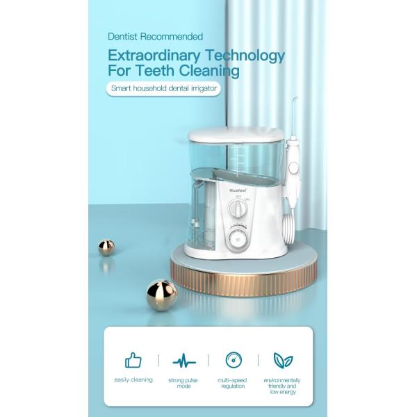 110V 240V Power Tank Water Flosser Cordless 3 Types 2.5mm Nozzle